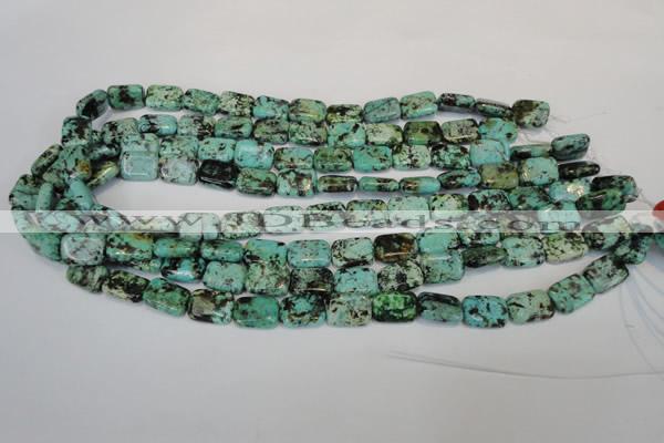 CTU495 15.5 inches 10*14mm rectangle African turquoise beads wholesale