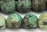 CTU532 15 inches 8mm round matte african turquoise beads