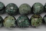 CTU556 15.5 inches 16mm faceted round African turquoise beads