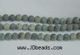 CTU566 15.5 inches 12mm round matte african turquoise beads