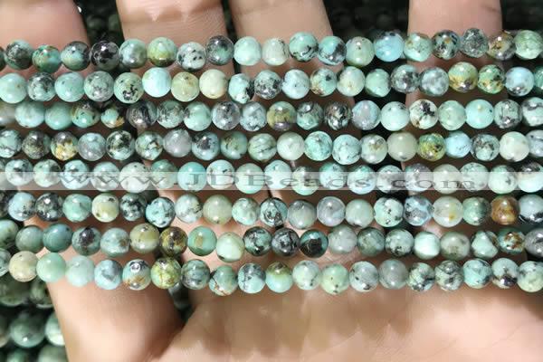 CTU570 15.5 inches 4mm round african turquoise beads wholesale