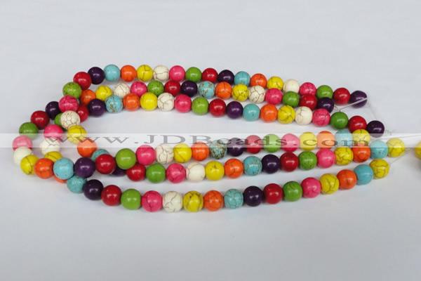 CTU702 15.5 inches 10.5mm round dyed turquoise beads wholesale