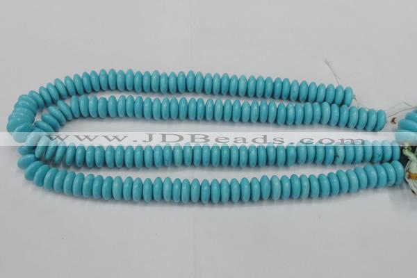 CTU880 15.5 inches 5*8mm rondelle dyed turquoise beads wholesale