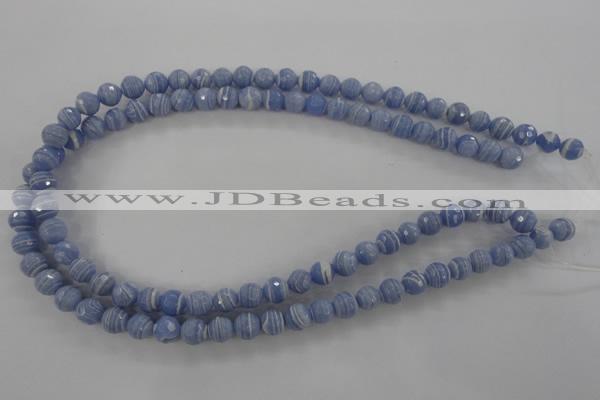 CTU922 15.5 inches 8mm faceted round synthetic turquoise beads