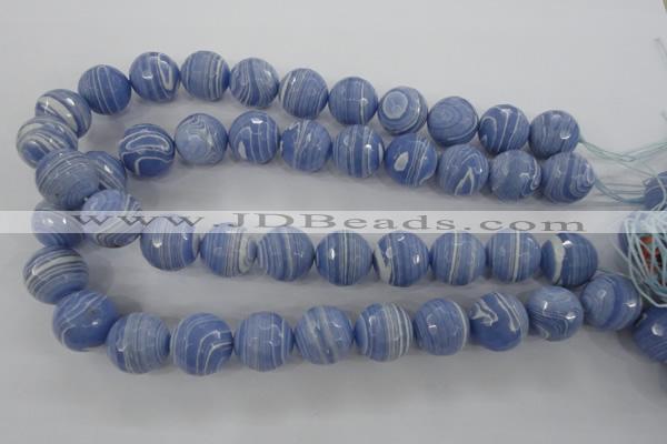 CTU927 15.5 inches 18mm faceted round synthetic turquoise beads