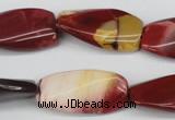 CTW116 15.5 inches 15*30mm twisted rectangle mookaite beads