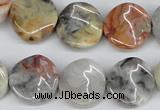 CTW16 15.5 inches 16mm twisted coin crazy lace agate beads wholesale