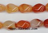 CTW160 15.5 inches 10*15mm twisted rice agate gemstone beads