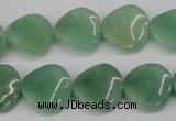 CTW34 15.5 inches 16mm twisted coin green aventurine beads wholesale