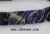 CTW376 15.5 inches 15*20mm twisted rectangle sodalite gemstone beads