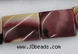 CTW393 15.5 inches 18*25mm twisted rectangle mookaite gemstone beads