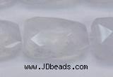 CTW500 15.5 inches 20*30mm faceted & twisted synthetic quartz beads