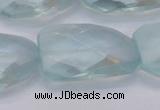 CTW503 15.5 inches 20*30mm faceted & twisted synthetic quartz beads