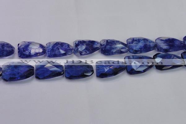 CTW504 15.5 inches 20*30mm faceted & twisted synthetic quartz beads