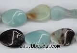 CTW67 15.5 inches 15*20mm twisted oval amazonite gemstone beads