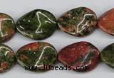 CTW81 15.5 inches 15*20mm twisted oval unakite gemstone beads