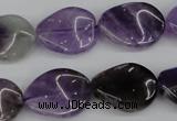 CTW83 15.5 inches 15*20mm twisted oval amethyst gemstone beads