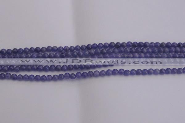 CTZ500 15.5 inches 4mm round natural tanzanite gemstone beads