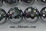 CTZ624 15.5 inches 12mm faceted round terahertz beads wholesale