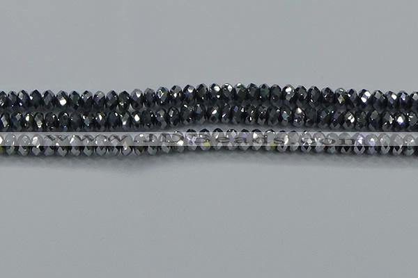 CTZ644 15.5 inches 4*6mm faceted rondelle terahertz beads wholesale