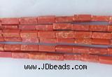 CUBS01 15 inches 4*13mm cuboid synthetic sea sediment jasper beads