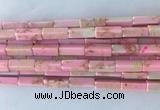 CUBS02 15 inches 4*13mm cuboid synthetic sea sediment jasper beads