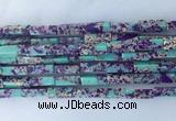 CUBS09 15 inches 4*13mm cuboid synthetic sea sediment jasper beads