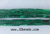 CUBS10 15 inches 4*13mm cuboid synthetic malachite beads wholesale