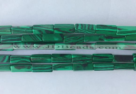 CUBS10 15 inches 4*13mm cuboid synthetic malachite beads wholesale