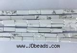 CUBS16 15 inches 4*13mm cuboid white howlite beads wholesale