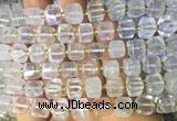 CUBS22 15 inches 8*8mm faceted cube white crystal gemstone beads