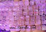 CUBS23 15 inches 8*8mm faceted cube rose quartz gemstone beads