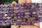 CUBS41 15 inches 6 - 7mm cube amethyst gemstone beads wholesale