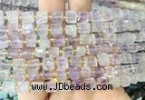 CUBS44 15 inches 6 - 7mm cube amethyst gemstone beads wholesale