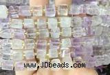 CUBS45 15 inches 7 - 8mm cube amethyst gemstone beads wholesale