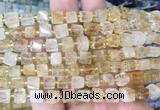 CUBS47 15 inches 6 - 7mm cube citrine gemstone beads wholesale