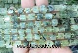 CUBS57 15 inches 7 - 8mm cube prehnite gemstone beads wholesale