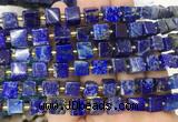 CUBS63 15 inches 7 - 8mm cube lapis lazuli gemstone beads wholesale