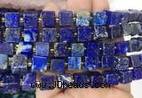 CUBS64 15 inches 8 - 9mm cube lapis lazuli gemstone beads wholesale