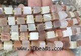 CUBS75 15 inches 7 - 8mm cube colorful moonstone gemstone beads wholesale