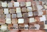 CUBS76 15 inches 8 - 9mm cube colorful moonstone gemstone beads wholesale