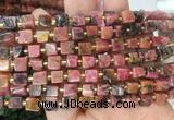 CUBS83 15 inches 6 - 7mm cube rhodonite gemstone beads wholesale