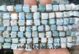 CUBS86 15 inches 6 - 7mm cube larimar gemstone beads wholesale