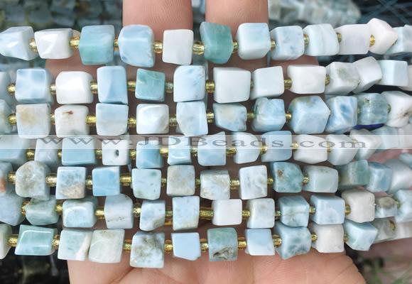 CUBS86 15 inches 6 - 7mm cube larimar gemstone beads wholesale