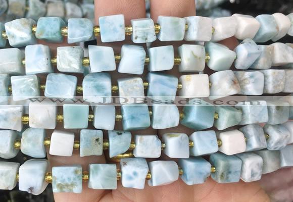 CUBS87 15 inches 7 - 8mm cube larimar gemstone beads wholesale