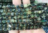 CUBS96 15 inches 6 - 7mm cube emerald gemstone beads wholesale