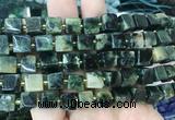 CUBS98 15 inches 8 - 9mm cube emerald gemstone beads wholesale