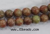 CUG103 15.5 inches 10mm round Chinese unakite beads wholesale