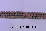 CUG180 15.5 inches 4mm round matte unakite gemstone beads