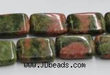 CUG53 16 inches 13*18mm rectangle natural unakite gemstone beads